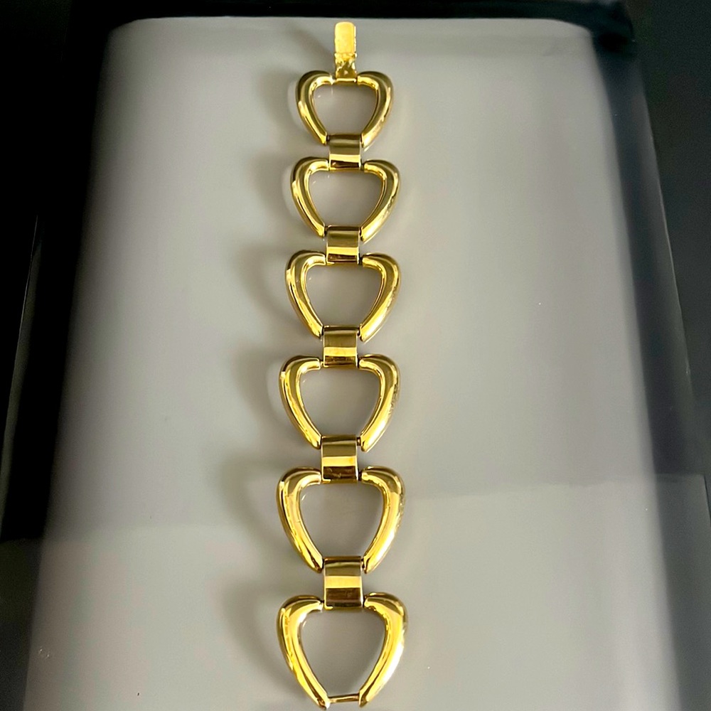 Napier Vintage Gold Tone Chunky Link Bracelet *